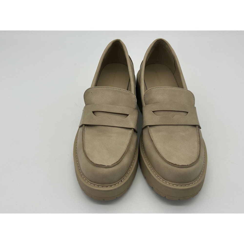 Madden Girl Penny Loafers Shoes Platform cottage boho women 8.5 beige chucky lug - Picture 2 of 10